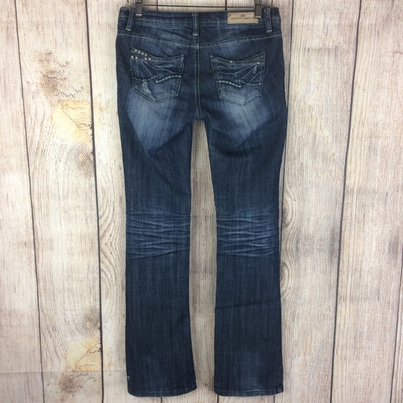 **SOLD** Whiskered & Distressed Jeans Sz 3 - Picture 2 of 8